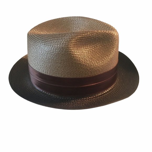 Dobbs Other - Dobbs Fifth Avenue Mens Fedora Hat Woven Brown